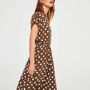 Mango polka dot midi dress